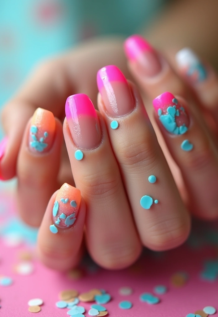 Discover 12 Hailey Bieber-Inspired Nail Looks That Will Make You the Trendsetter! - 3. Colorful French Tips