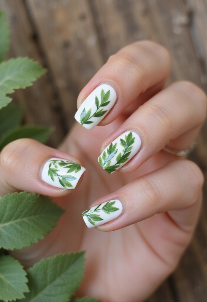 10 Stunning May Nails 2025 Designs That Will Make You the Trendsetter of the Season! - 4. Botanical Bliss