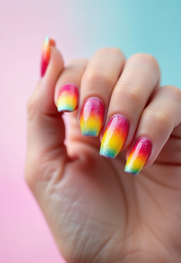 10 Stunning May Nails 2025 Designs That Will Make You the Trendsetter of the Season! - 7. Rainbow Ombre