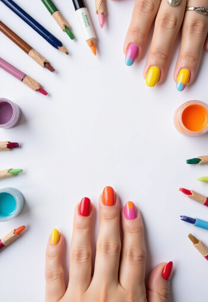 16 Summer Nails 2025 Designs That Are So Hot, They’ll Make You Want to Book a Vacation! - 10. Color Blocked
