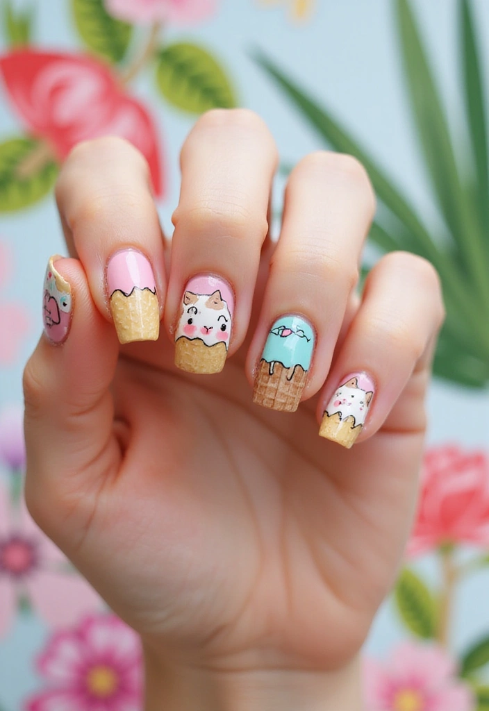 16 Summer Nails 2025 Designs That Are So Hot, They’ll Make You Want to Book a Vacation! - 16. Fun Characters