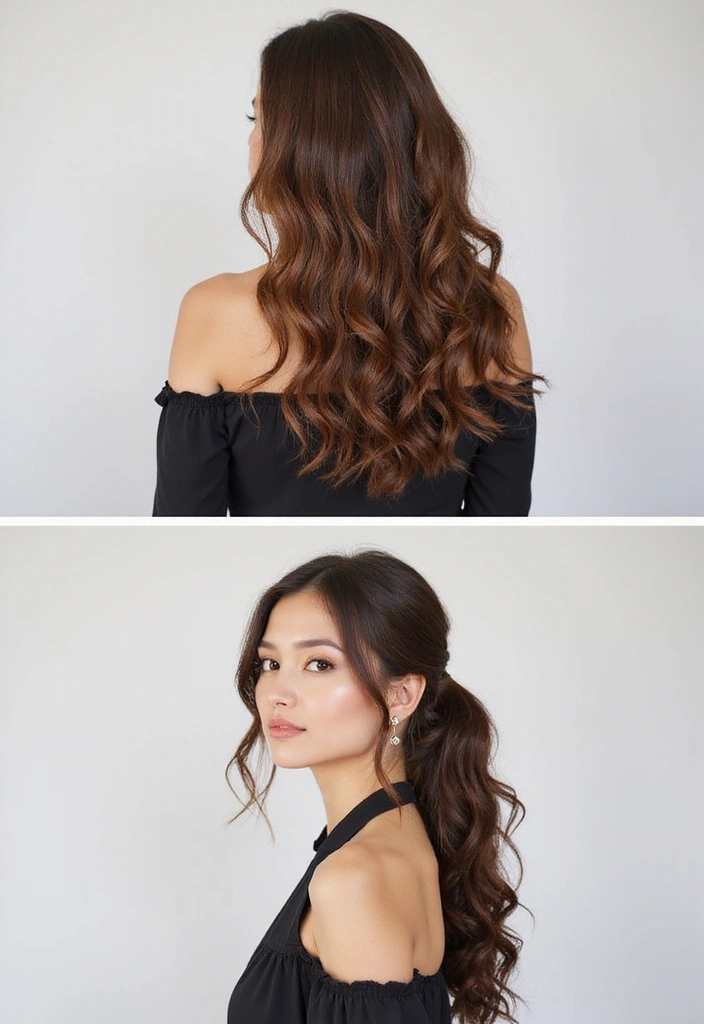 20 Breathtaking Curly Hair Transformations That Will Inspire Your Next Look! - 19. The Sleek Low Ponytail