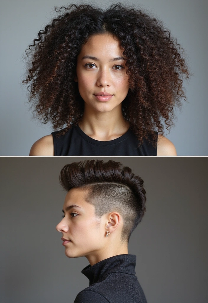 20 Breathtaking Curly Hair Transformations That Will Inspire Your Next Look! - 5. The Daring Shave