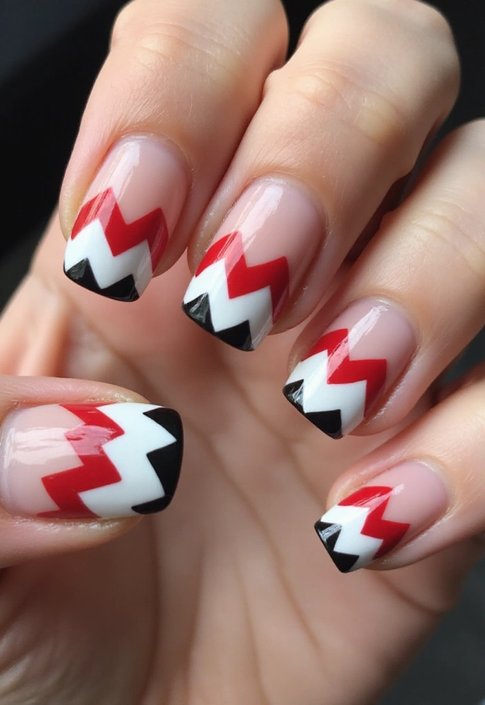 20 Jaw-Dropping Nail Art Ideas You Can Totally Do at Home (Wait Until You See #8!) - 11. Classic Chevron