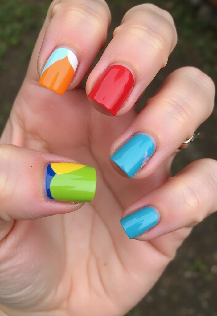 20 Jaw-Dropping Nail Art Ideas You Can Totally Do at Home (Wait Until You See #8!) - 13. Color Blocked