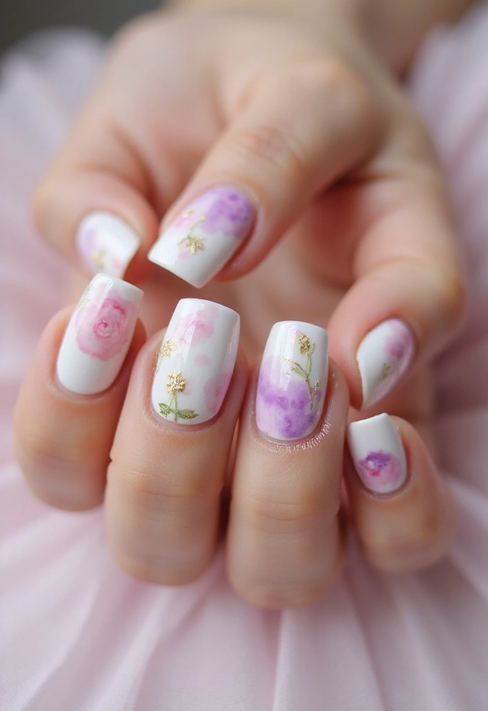 20 Jaw-Dropping Nail Art Ideas You Can Totally Do at Home (Wait Until You See #8!) - 15. Whimsical Watercolor
