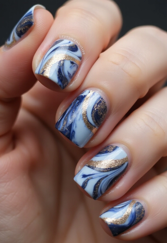 20 Jaw-Dropping Nail Art Ideas You Can Totally Do at Home (Wait Until You See #8!) - 6. Marbled Magic