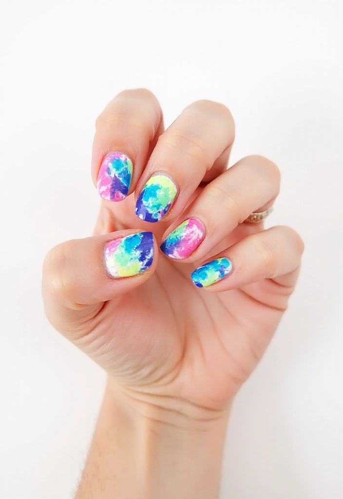 20 Stunning Nail Designs You Can DIY at Home (You Won't Believe #11!) - 12. Tie-Dye Delight