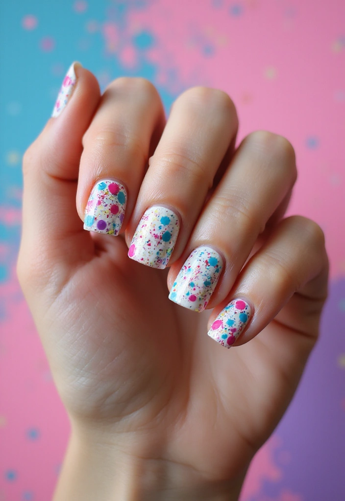 20 Stunning Nail Designs You Can Do at Home (Tip #14 Is a Game Changer!) - 17. Splatter Art
