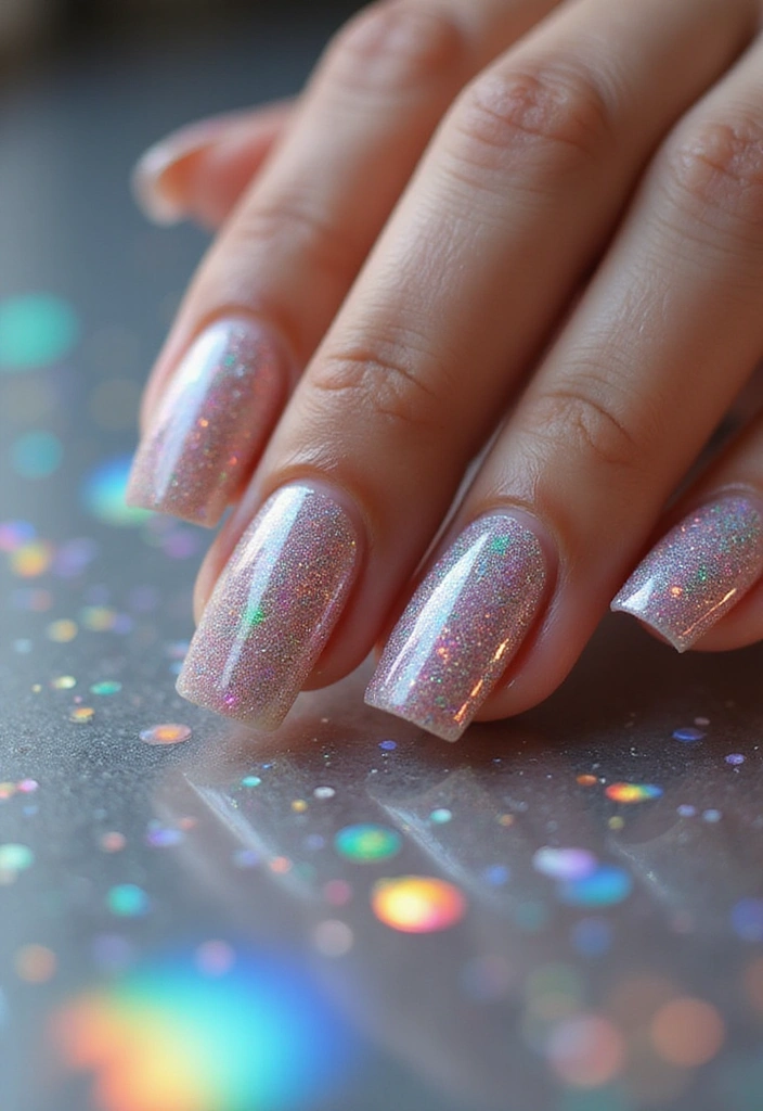 20 Stunning Nail Designs You Can Do at Home (Tip #14 Is a Game Changer!) - 19. Holographic Shine