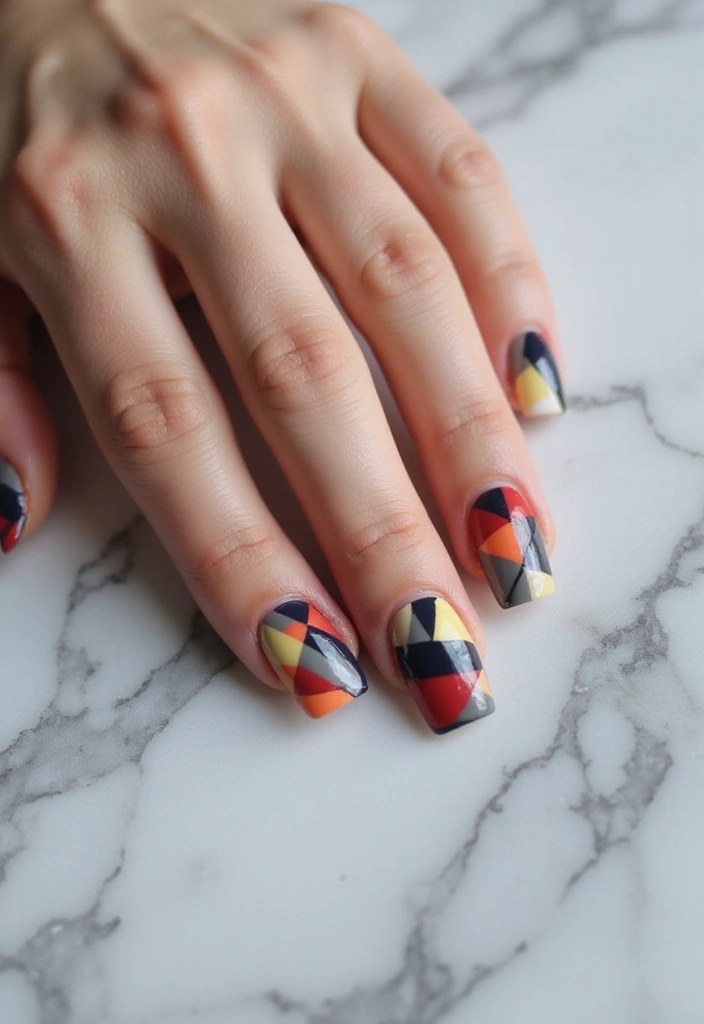 20 Stunning Nail Designs You Can Do at Home (Tip #14 Is a Game Changer!) - 2. Geometric Elegance