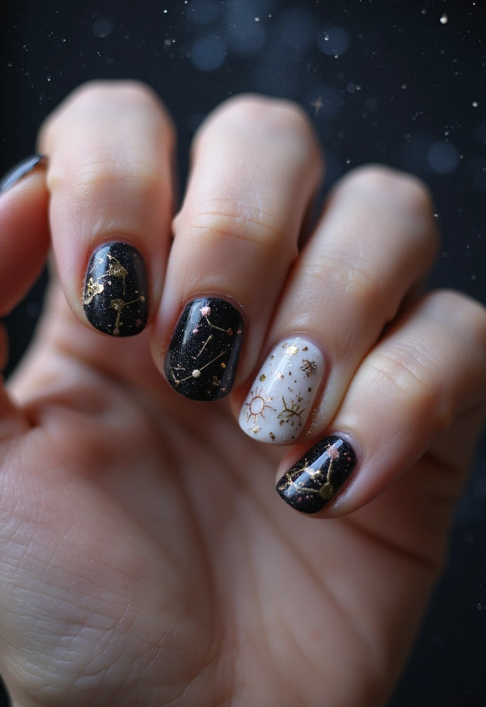 20 Stunning Nail Designs You Can Do at Home (Tip #14 Is a Game Changer!) - 20. Zodiac Inspirations