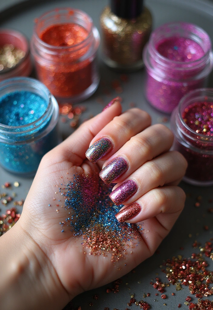 20 Stunning Nail Designs You Can Do at Home (Tip #14 Is a Game Changer!) - 5. Glitter Glam