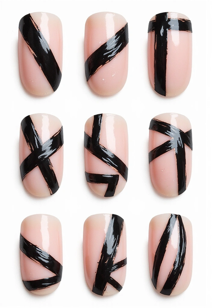 20 Uñas Tendencia que Están Arrasando Este Año (Te Sorprenderá el #5!) - 11. Uñas de Estilo Gráfico