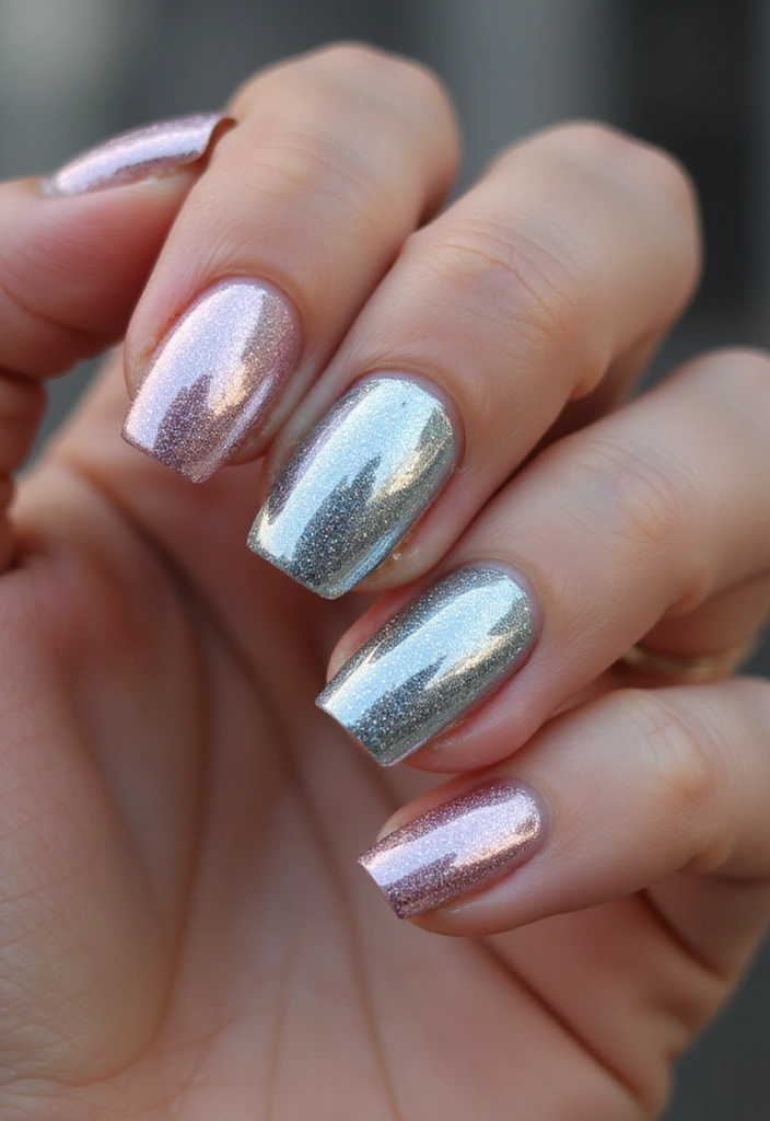 20 Uñas Tendencia que Están Arrasando Este Año (Te Sorprenderá el #5!) - 13. Uñas de Espejo