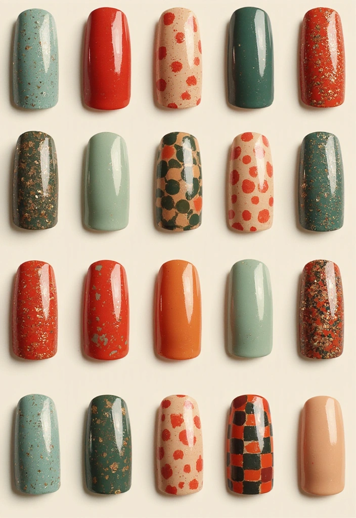 20 Uñas Tendencia que Están Arrasando Este Año (Te Sorprenderá el #5!) - 19. Uñas Retro