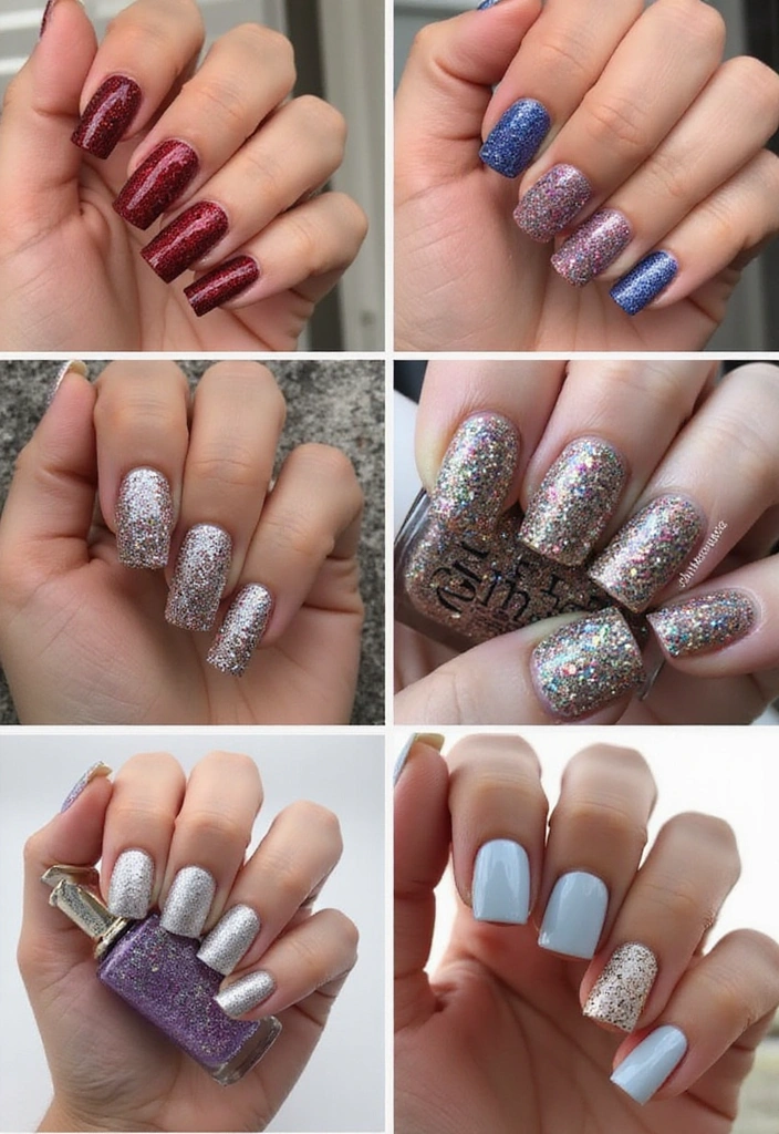 20 Uñas Tendencia que Están Arrasando Este Año (Te Sorprenderá el #5!) - 6. Uñas con Glitter