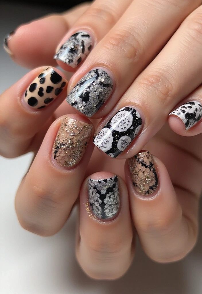 20 Uñas Tendencia que Están Arrasando Este Año (Te Sorprenderá el #5!) - 7. Uñas Animal Print