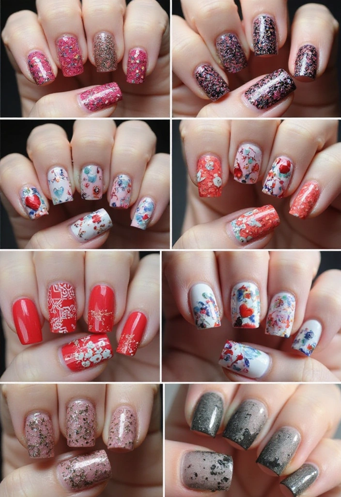 20 Uñas Tendencia que Están Arrasando Este Año (Te Sorprenderá el #5!) - 9. Uñas Mosaico