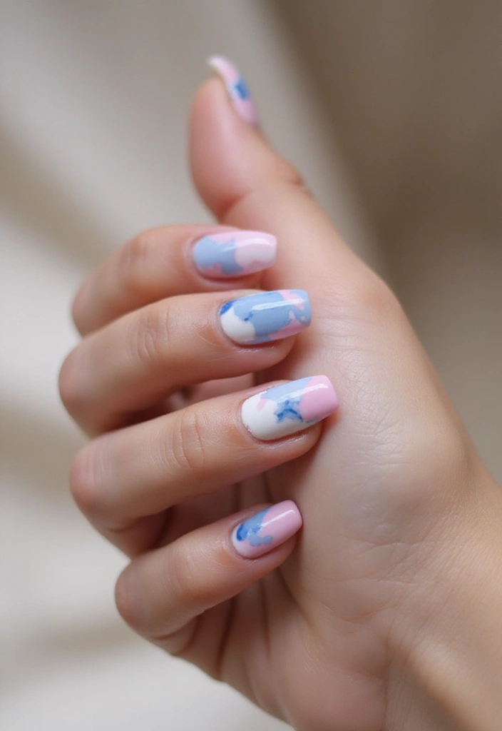 20 Vibrant Summer Nail Designs That Will Make Your Friends Green with Envy! - 18. Elegant Marble