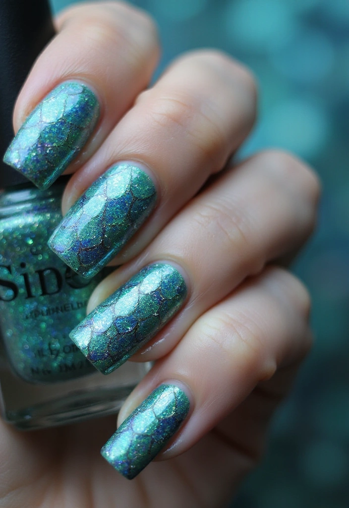 20 Vibrant Summer Nail Designs That Will Make Your Friends Green with Envy! - 9. Mermaids and Sea Creatures
