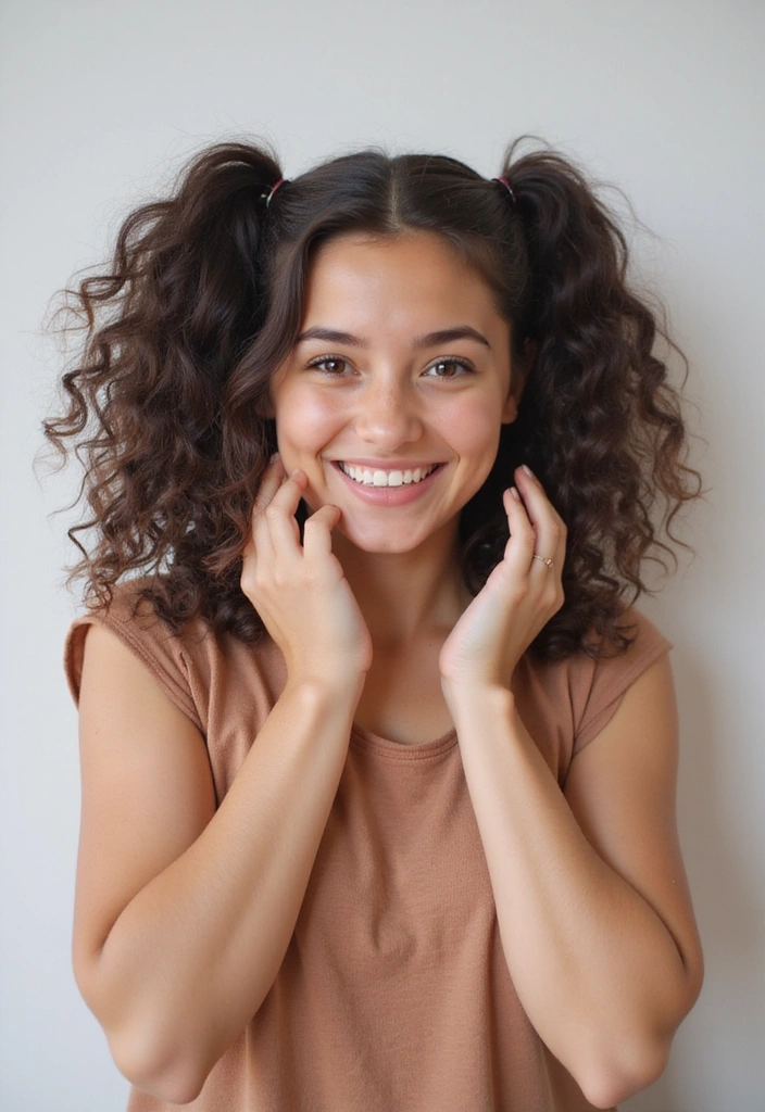 21 Stunning Curly Hairstyles That Will Make You Flaunt Your Curls! - 16. Cute Curly Pigtails