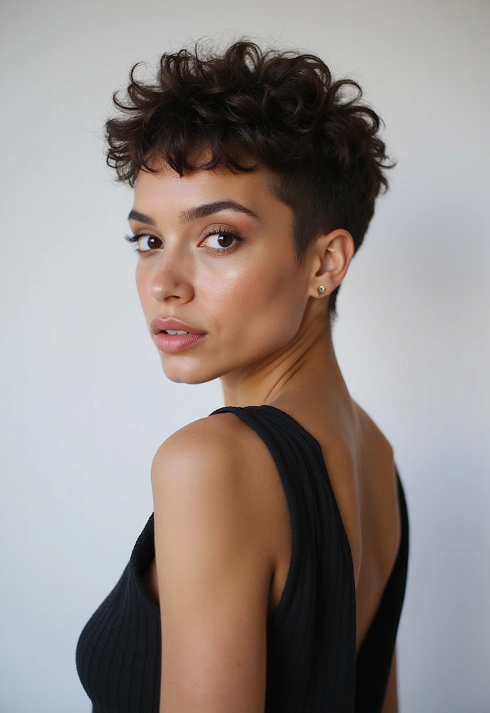 21 Stunning Curly Hairstyles That Will Make You Flaunt Your Curls! - 17. Curly Pixie Cut