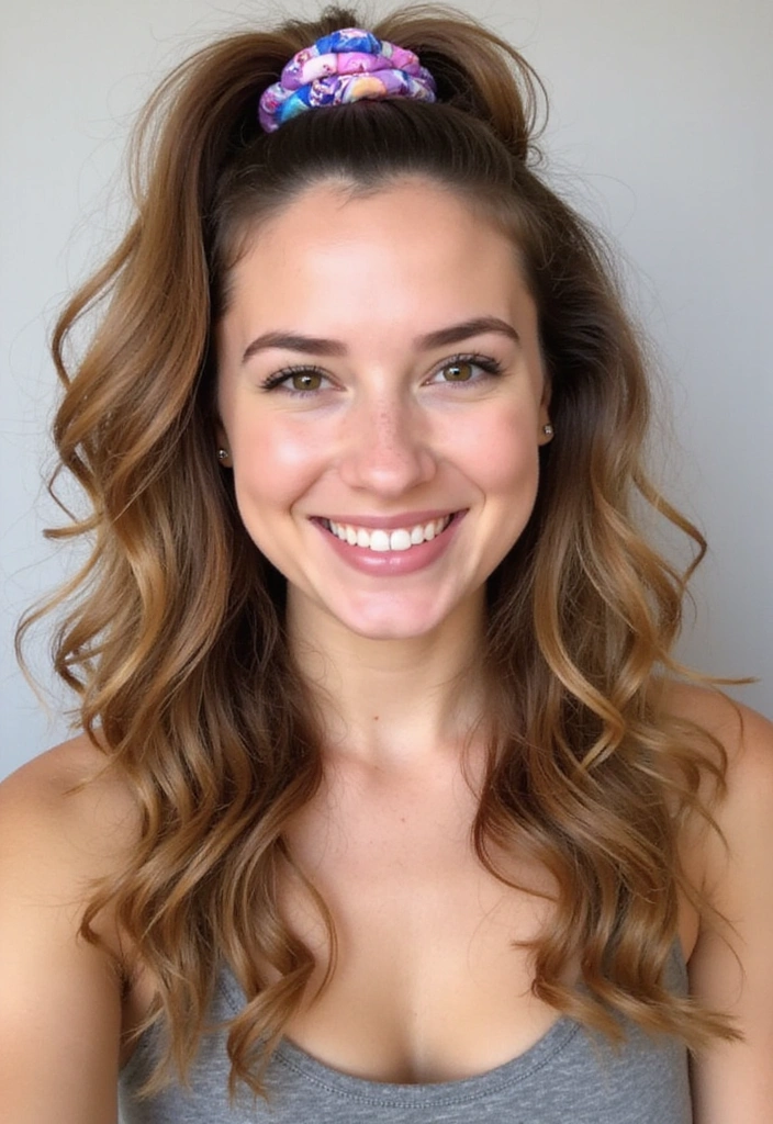 21 Stunning Curly Hairstyles That Will Make You Flaunt Your Curls! - 4. Half-Up Curly Ponytail