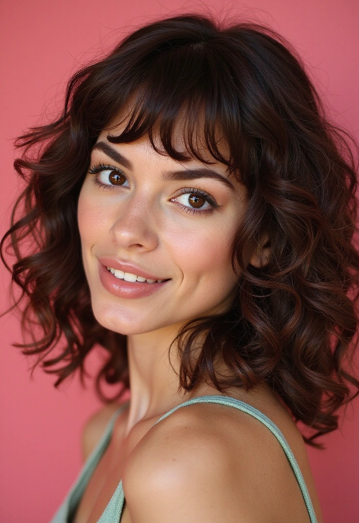 21 Stunning Curly Hairstyles That Will Make You Flaunt Your Curls! - 6. Curly Bangs