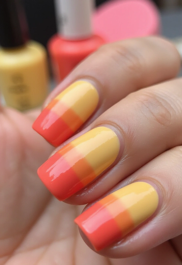 25 Stunning Nail Designs You Can DIY at Home (Your Friends Will Be Jealous!) - 1. Ombre Sunset Nails