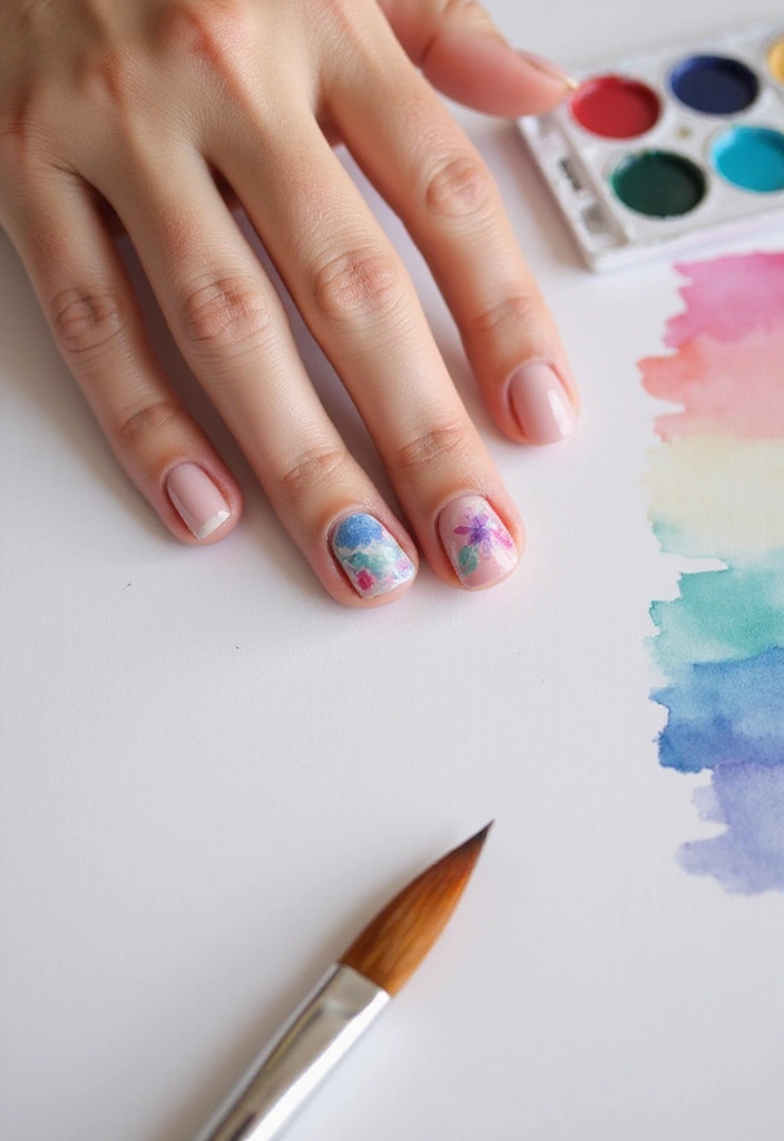 25 Stunning Nail Designs You Can DIY at Home (Your Friends Will Be Jealous!) - 12. Watercolor Nails
