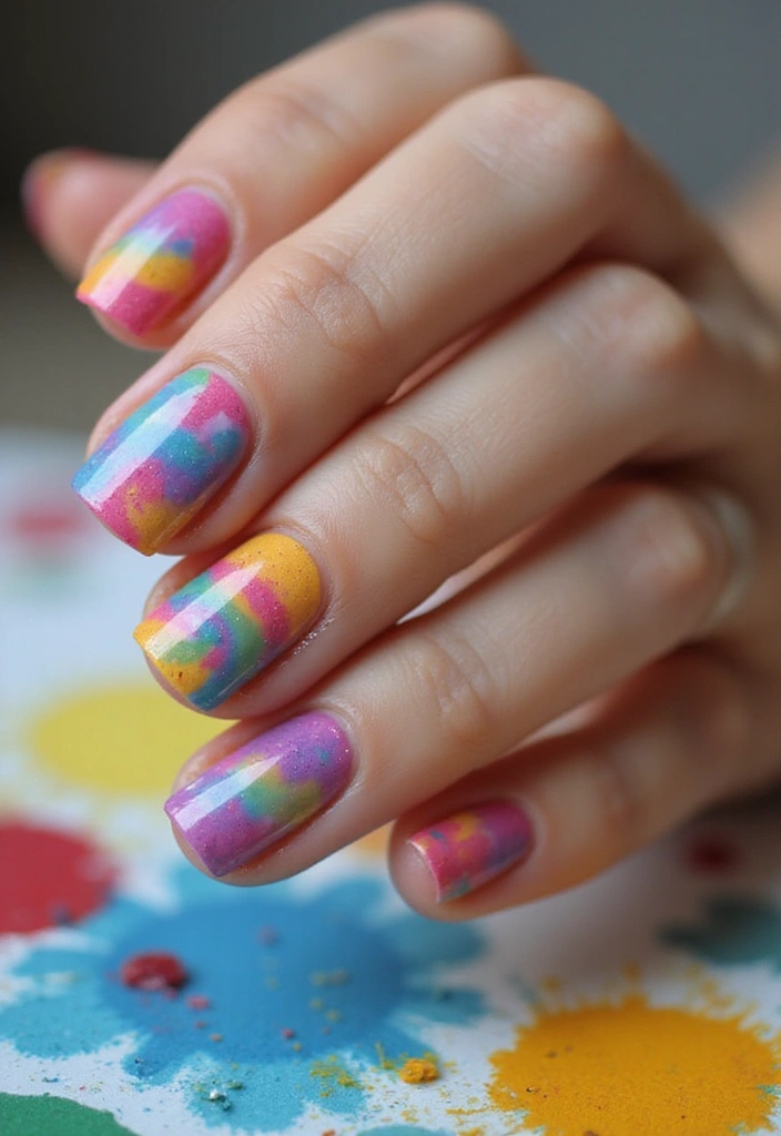 25 Stunning Nail Designs You Can DIY at Home (Your Friends Will Be Jealous!) - 14. Tie-Dye Nails