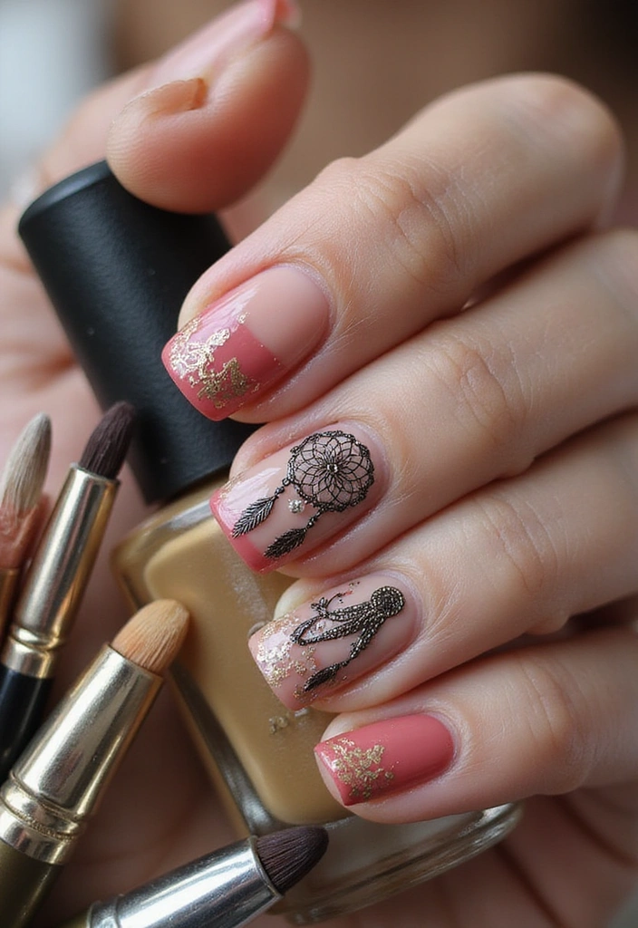 25 Stunning Nail Designs You Can DIY at Home (Your Friends Will Be Jealous!) - 19. Bohemian Nail Art