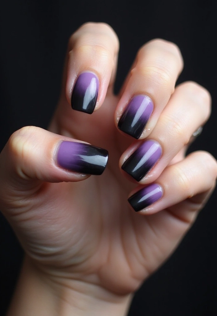 13 Stunning Goth Nail Designs for 2025 That Will Make You Stand Out! - 8. Ombré Shadows