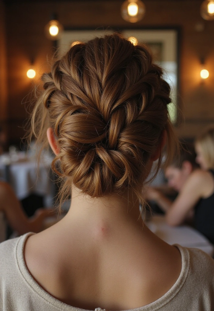 15 Elegant Updo Hairstyles That Will Make You the Star of Any Event (You’ll Love #8!) - 12. Twisted Rope Braid Updo