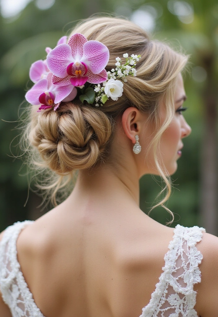15 Elegant Updo Hairstyles That Will Make You the Star of Any Event (You’ll Love #8!) - 14. Orchid Updo