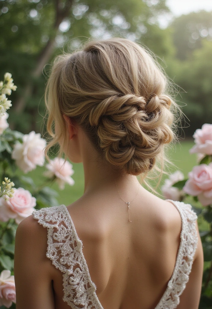 15 Elegant Updo Hairstyles That Will Make You the Star of Any Event (You’ll Love #8!) - 8. Waterfall Braid Updo