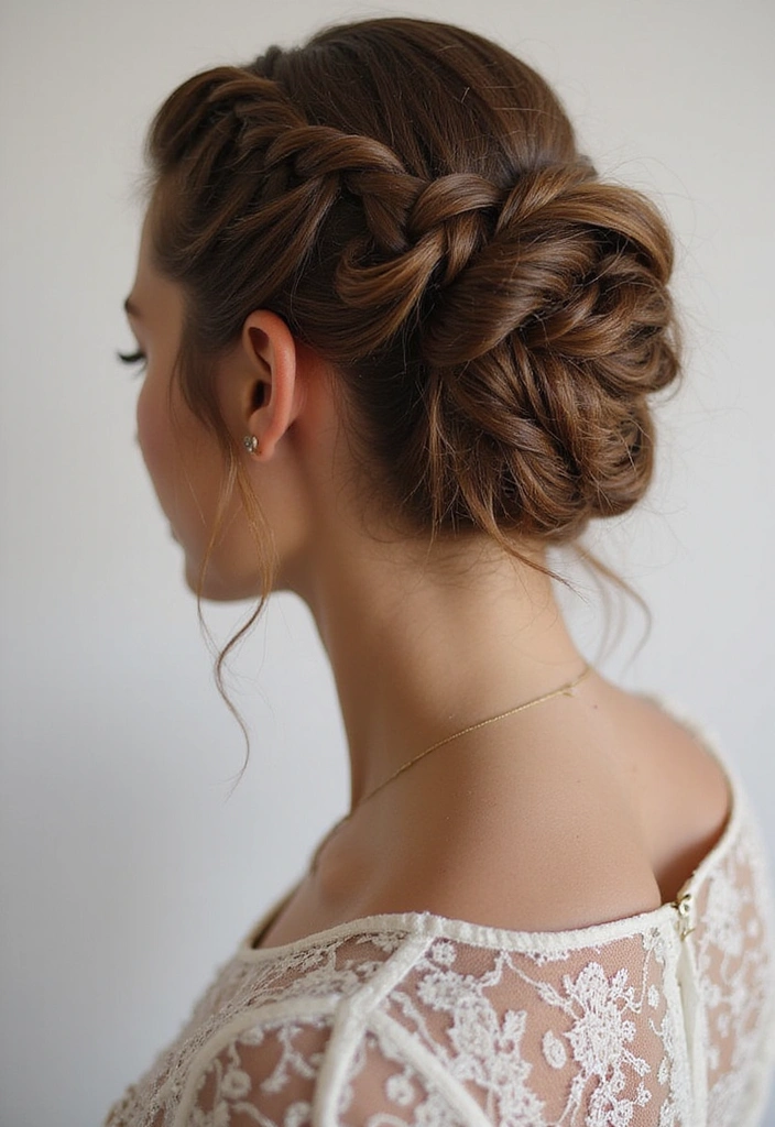 15 Jaw-Dropping Updo Hairstyles for Weddings (You’ll Want to Copy #7!) - 11. Dutch Braid Updo