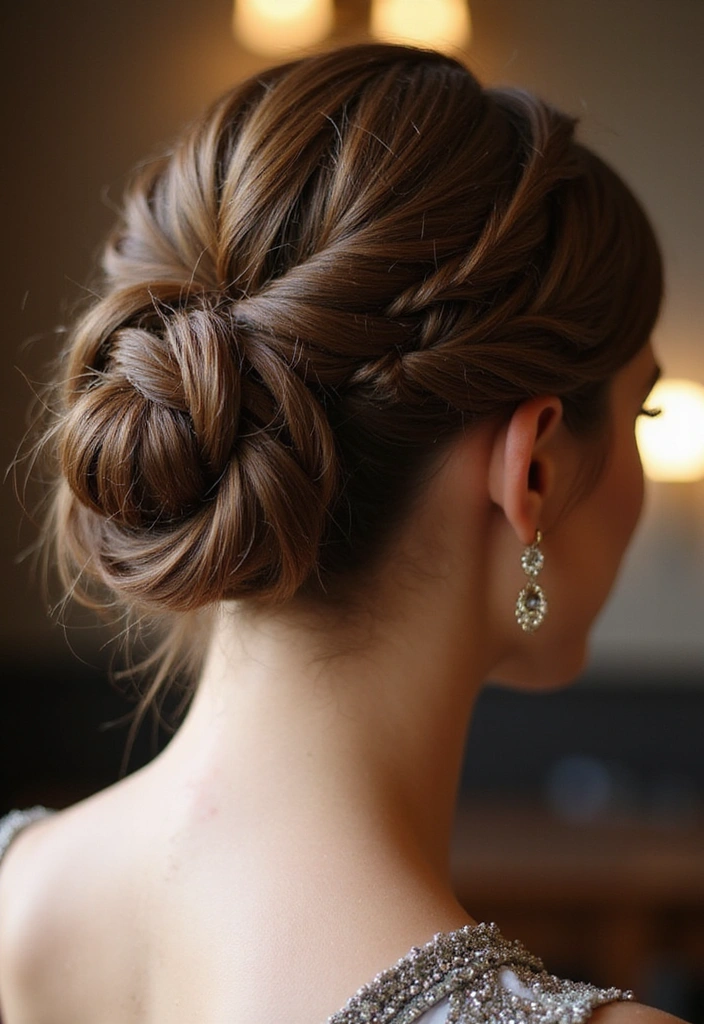 15 Jaw-Dropping Updo Hairstyles for Weddings (You’ll Want to Copy #7!) - 12. Elegant Twisted Chignon