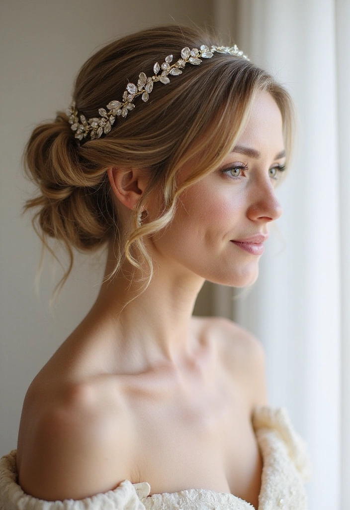 15 Jaw-Dropping Updo Hairstyles for Weddings (You’ll Want to Copy #7!) - 8. Side-Swept Updo
