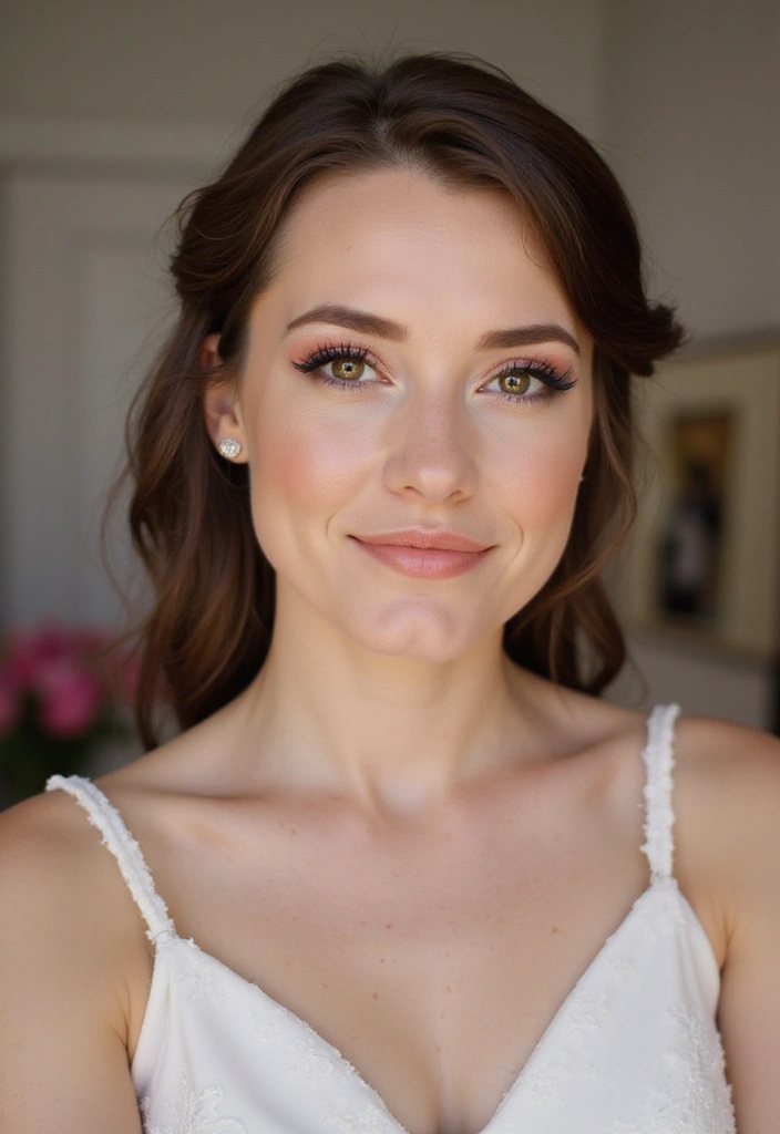 15 Stunning Natural Makeup Looks for Brides That Will Leave You Breathless! - 14. Natural Beauty with a Pop of Color