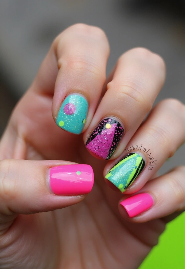 15 Stunning Summer Nails That Will Make You the Center of Attention! - 11. Neon Glow