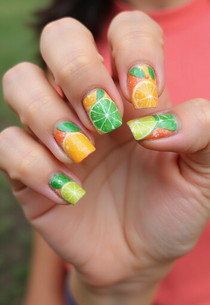 15 Stunning Summer Nails That Will Make You the Center of Attention! - 2. Citrus Burst
