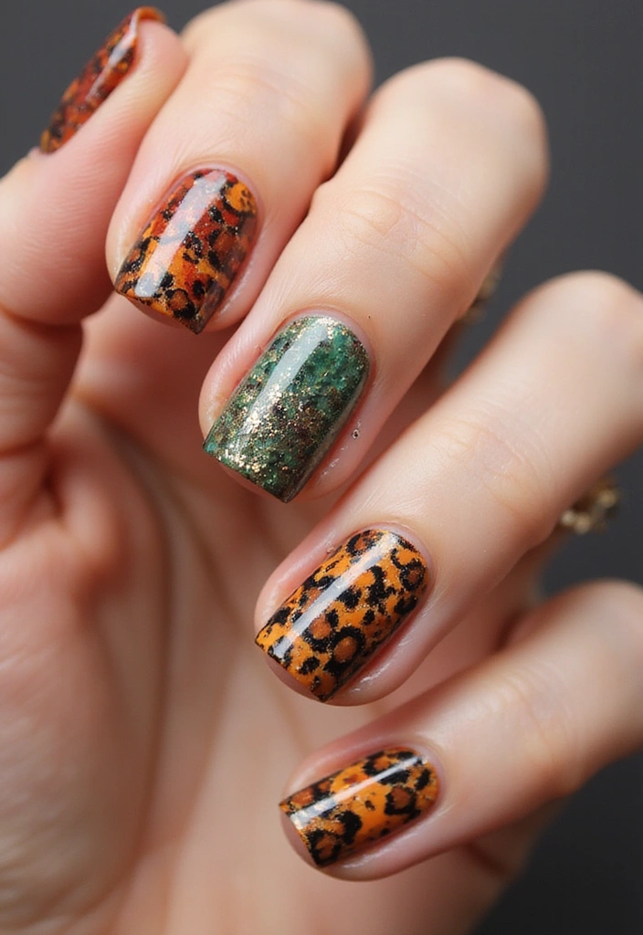15 Trendy Animal Print Nail Designs to Make Heads Turn in 2025! - 15. Seasonal Animal Prints