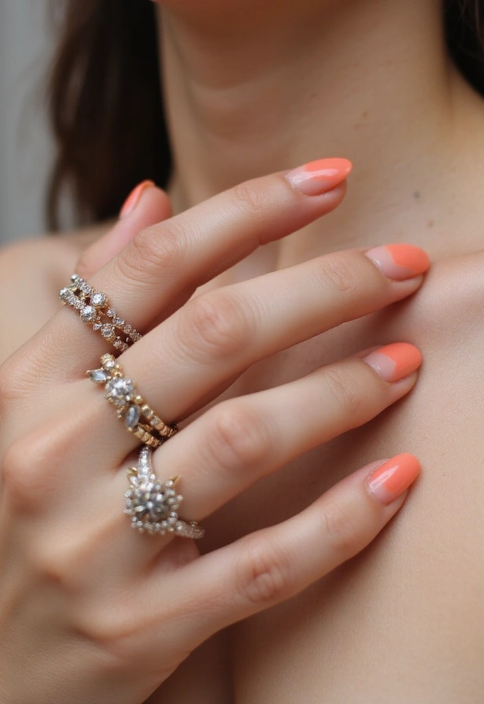 15 Trendy Coral Nails You Can Do at Home (You'll Be Obsessed with #7!) - 1. Classic Coral French Tip