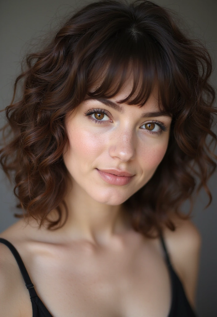 20 Jaw-Dropping Curly Hair Looks That Will Inspire Your Next Style! - 18. Curtain Bangs for Curls