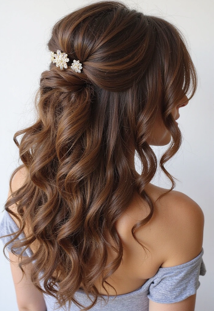 20 Jaw-Dropping Curly Hair Looks That Will Inspire Your Next Style! - 5. Half-Up, Half-Down