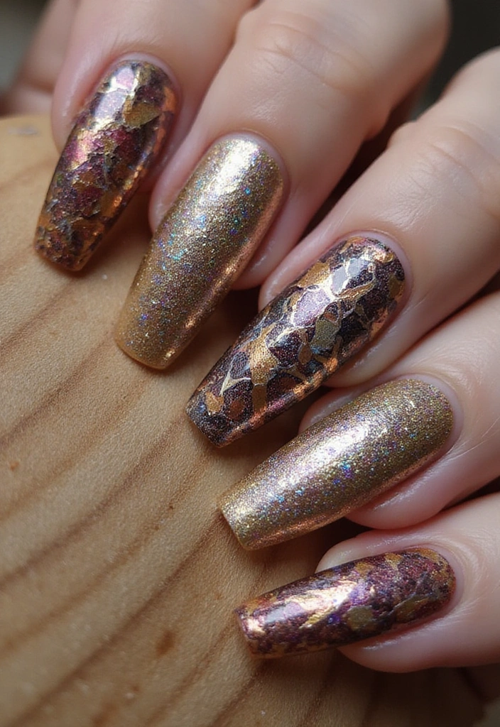 20 Metallic Nail Trends for 2025 That Will Leave You Breathless! - 10. Artistic Metallic Designs: Creativity Unleashed