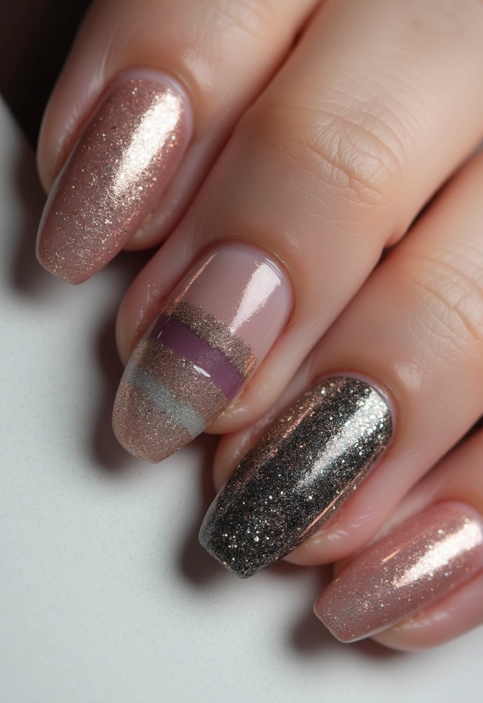 20 Metallic Nail Trends for 2025 That Will Leave You Breathless! - 14. Mixed Media: Combining Styles