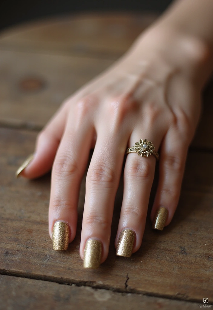 20 Metallic Nail Trends for 2025 That Will Leave You Breathless! - 18. Vintage Metallics: Retro Glam